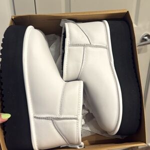 Project Cloud white platform slip-on boots